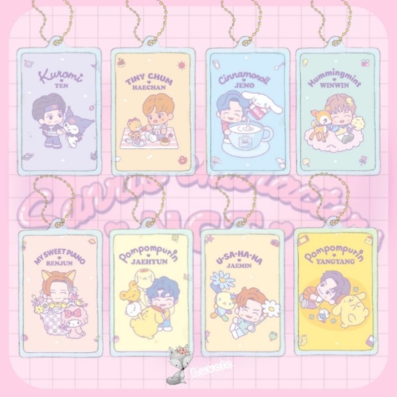 NCT SANRIO Acrylic Clear Keychain Gantungan Kunci Akrilik