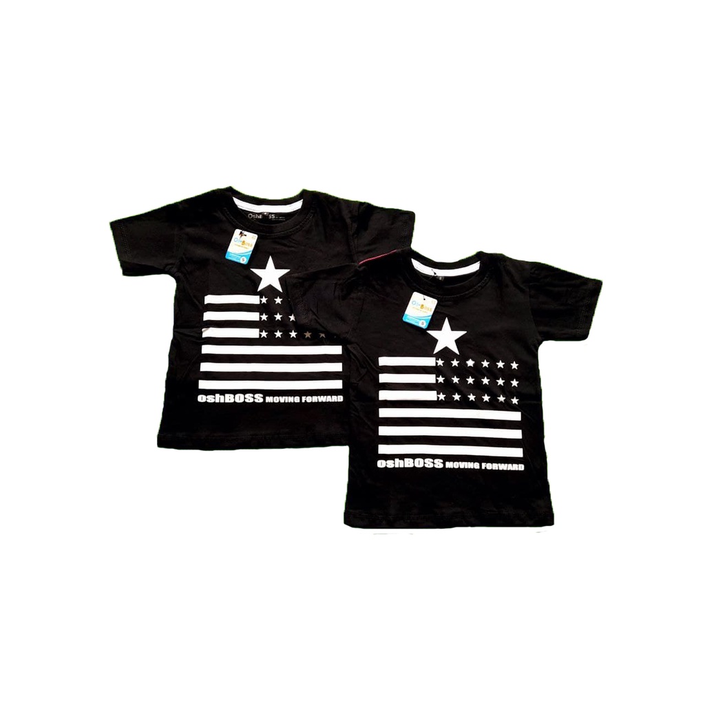 Baju / Kaos Distro Anak Laki Laki dan Perempuan/ Unisex / Baju / Motif Bendera Hitam