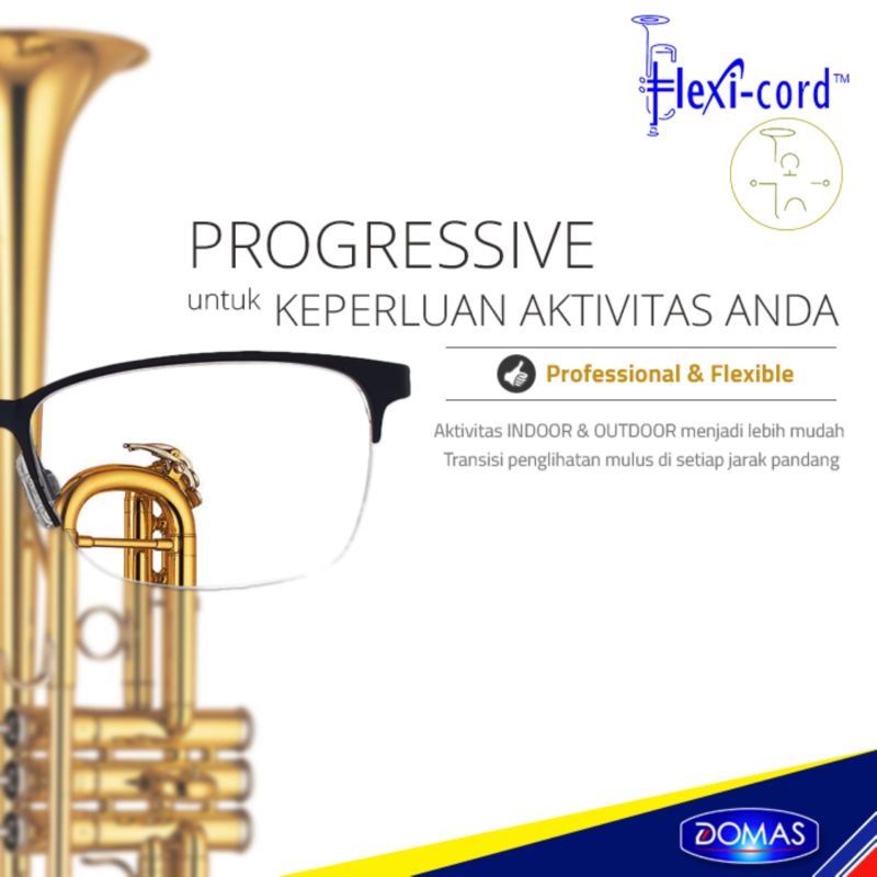 Lensa Kacamata Progresif Flexi-Cord Short Corridor 1.56 Domas