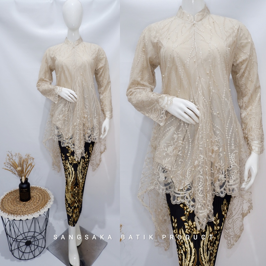 Kebaya tunik brokat / kebaya modern / kebaya busui /  kebaya favorite / kebaya sanghai-5