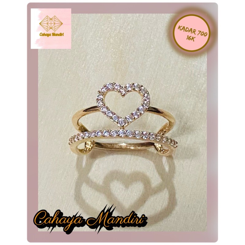 Cincin Emas 700 (16K) Berat +/- 1,96 Gram