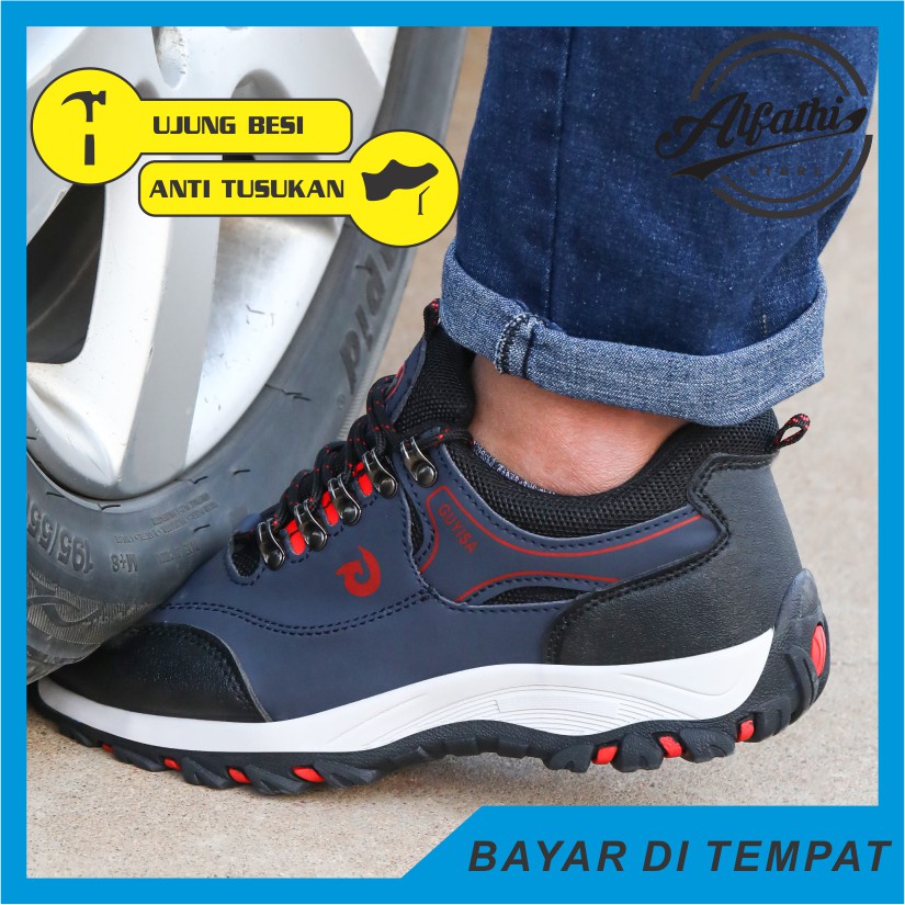 AlFathi Sepatu Safety Sneakers Sport Ori By Guyisa Navy