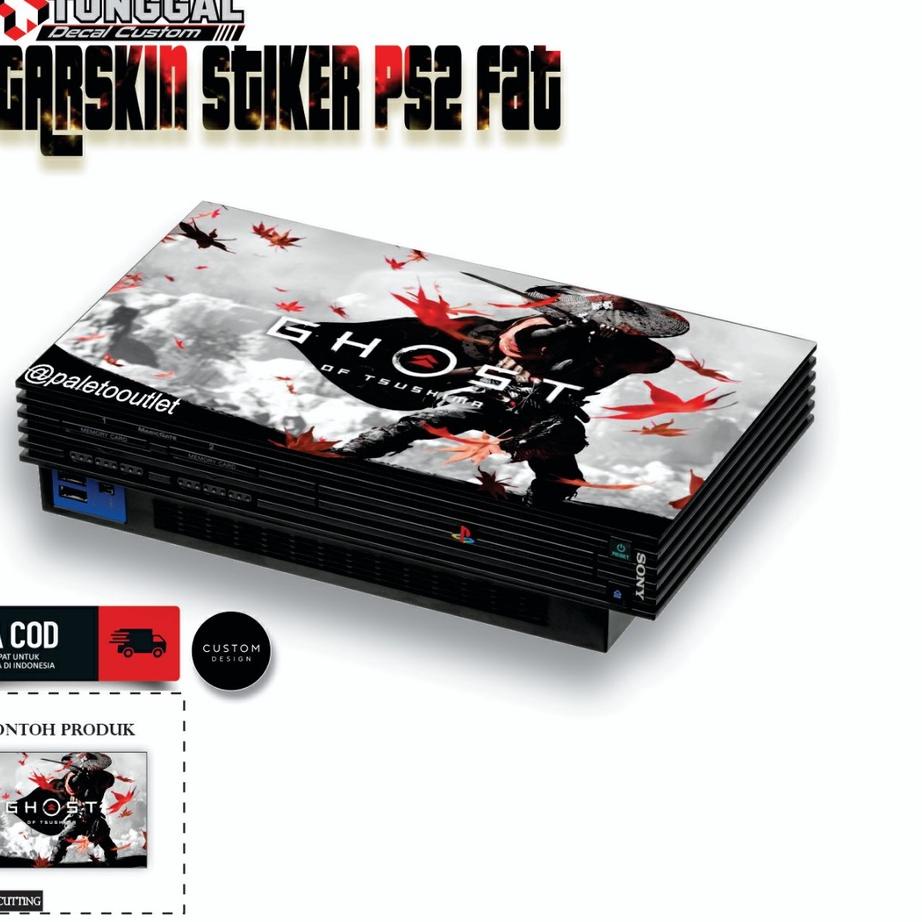 TERLARIS Garskin stiker ps2 slim ps2 fat bisa request desain