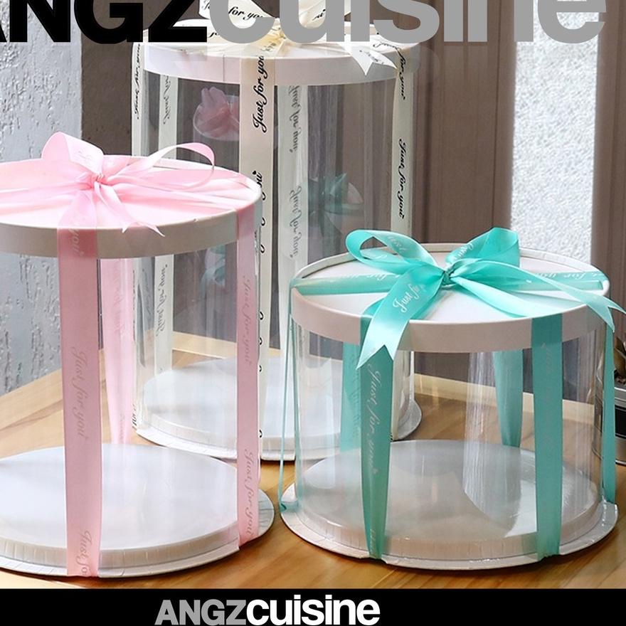

Wadah Kotak Kado Bulat Transparan I Transparent Cake Box Round