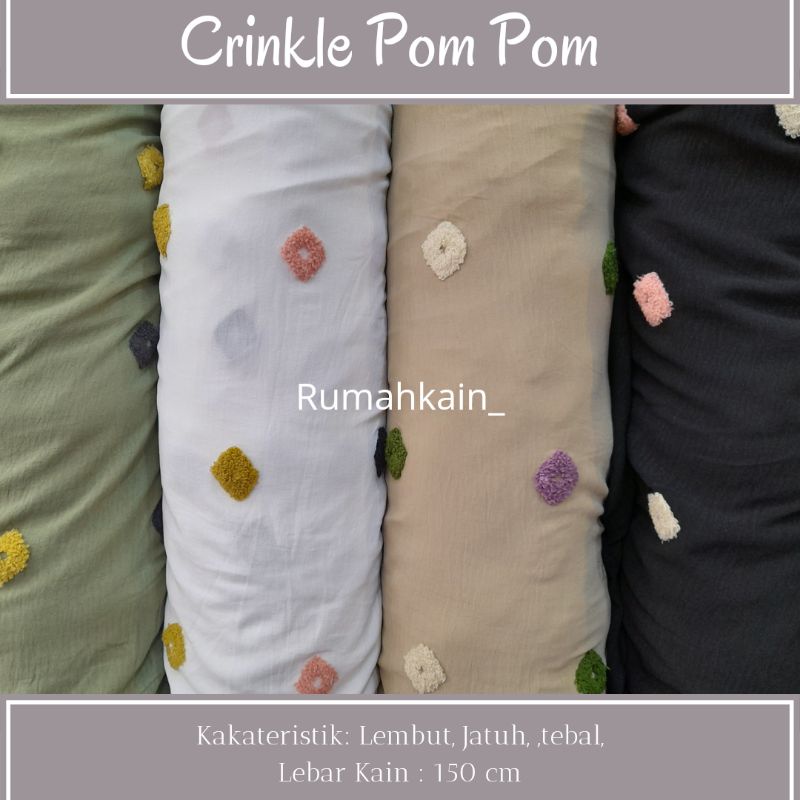 New Produk!! Crinkle Pom Pom/Crinkle Pom Pom/Crinkle/Pom Pom