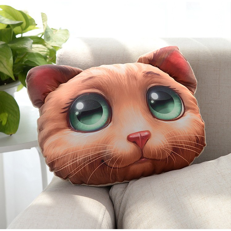 Bantal Kepala Jok Mobil Anjing Doggy Singa Lion Cat Kucing Kitty Lucu