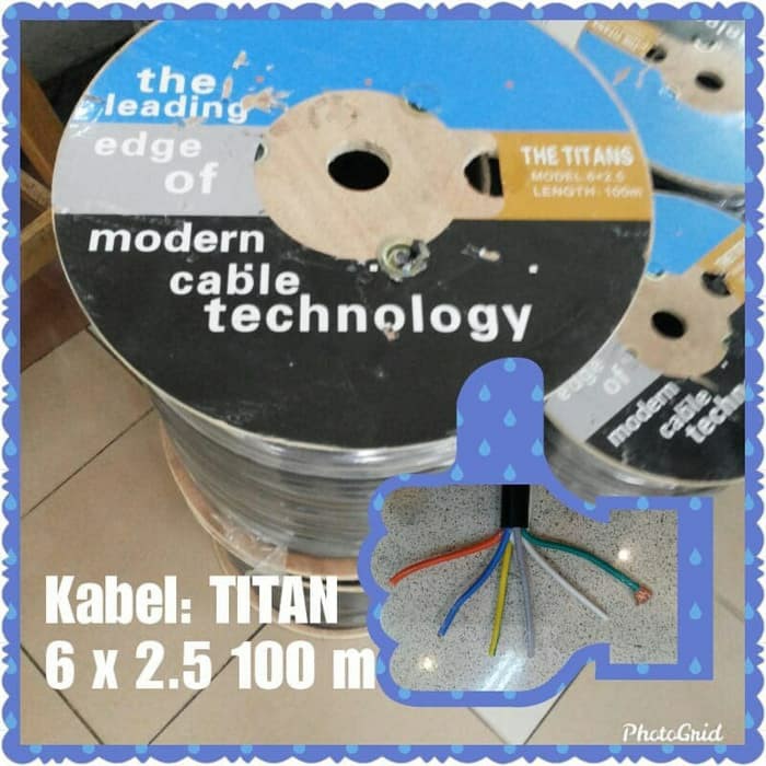 kabel speaker 6 jalur titan 6x2,5mm dijual 1roll 100m