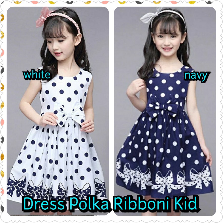 Dress anak perempuan moscreep Navy / Dress Natal / umur 7 8 9 tahun ld 76 pj78 Termurah