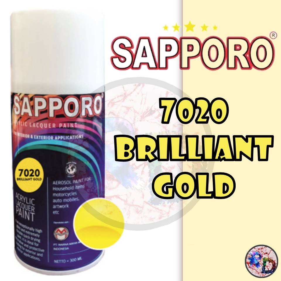 Cat Semprot Sapporo Spray 7020 Brilliant Gold / Pylox / Pilox