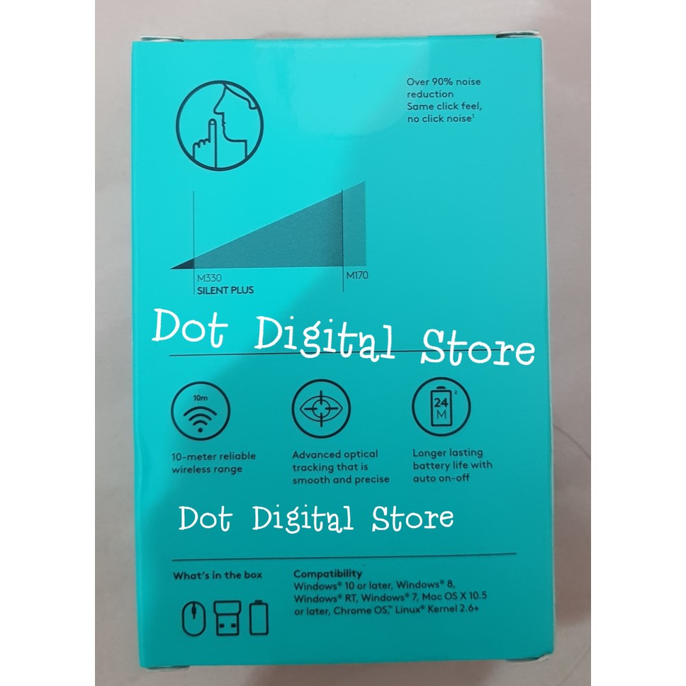 Mouse Logitech M330 m330 Wireless silent plus   Hitam