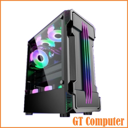 Casing Simbadda BattleGround 08 - ATX, mATX Tempered Glass Gaming Case