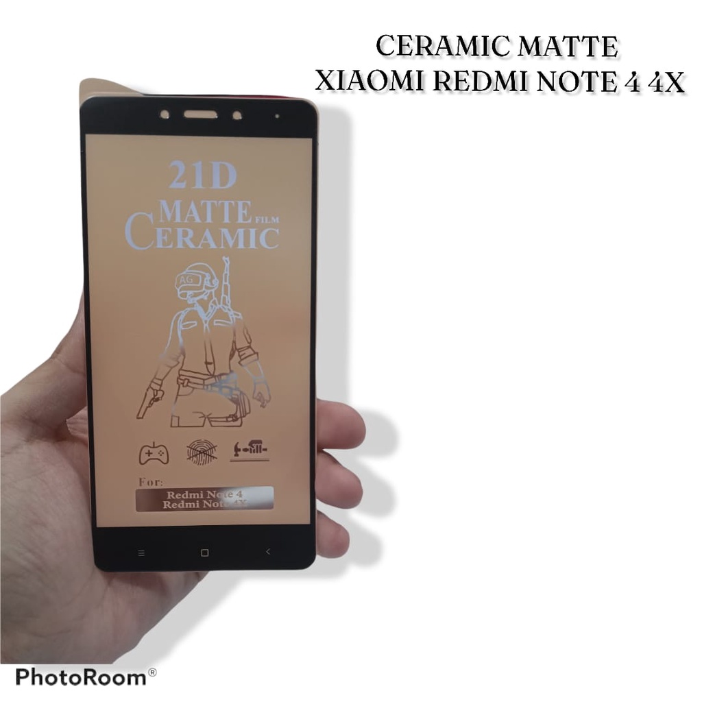 CMF Ceramic Matte Xiaomi Redmi Note 4 4x 5.5 inchi Anti Gores Full Layar Anti Minyak