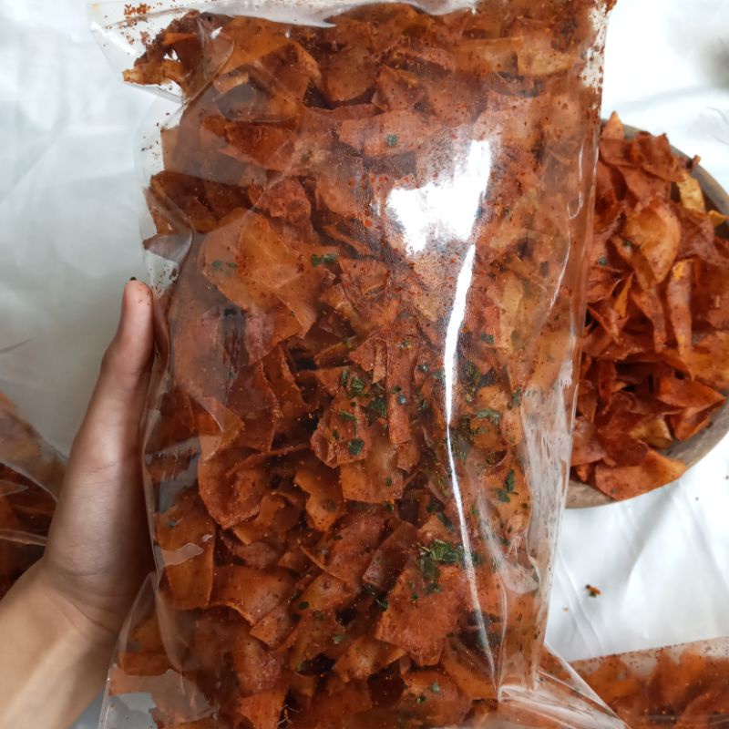 Jual Kripset Pedas Daun Jeruk Kripik Singkong 250gr Shopee Indonesia