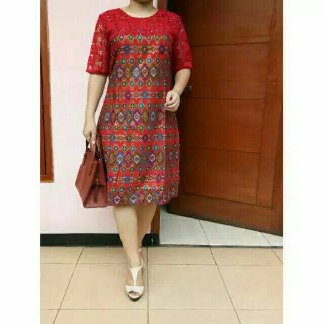Dress Elgana/ Dress Brokat/Dress Brokat Murah