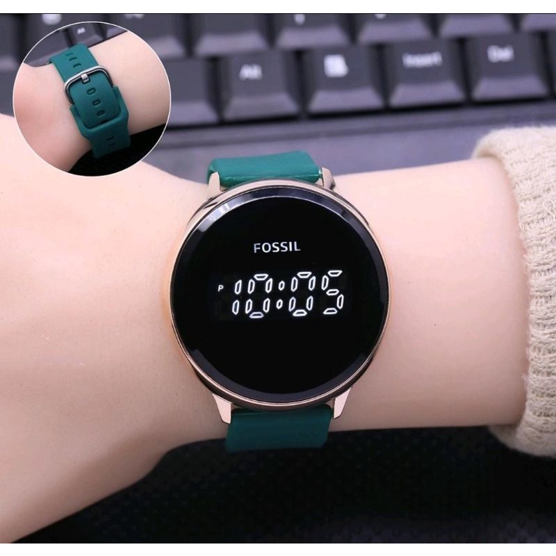 Jam Tangan Digital FossiI Terlaris Touch Watch Rubber Halus Jam Tangan Pria Wanita Layar Sentuh