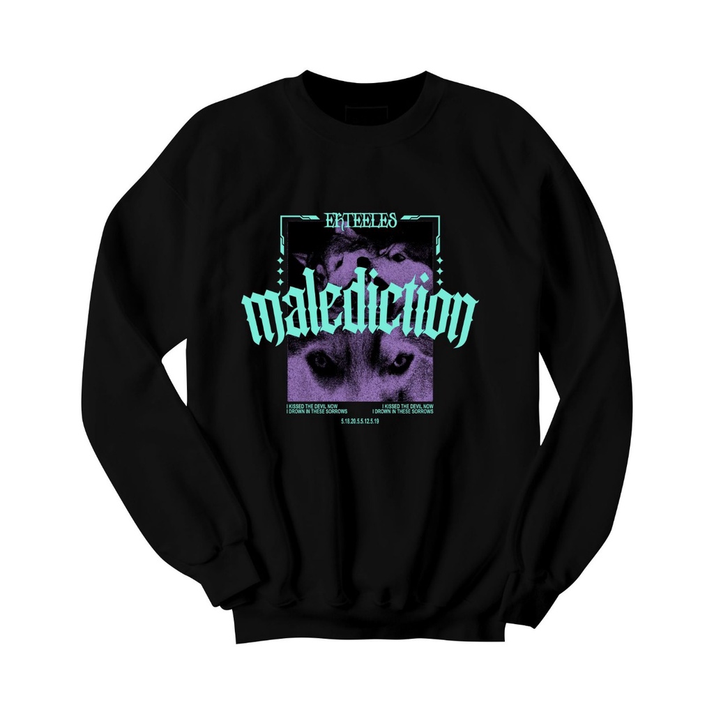 SWEATER CREWNECK MALEDICTION PRIA/WANITA FLEECE