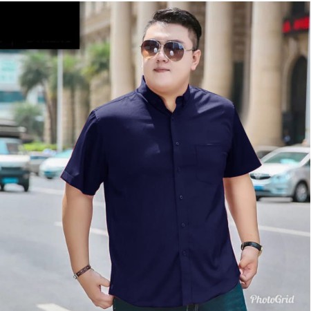 NEW KEMEJA PRIA JUMBO XXL XXXL 2XL 3XL LENGAN PENDEK FRANCE MARTINE MOTIF BATIK CORAK GARIS TITIK2