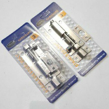 Grendel Stainless steel 3&quot; (Inch) / Slot jendela / Slot Pintu kamar