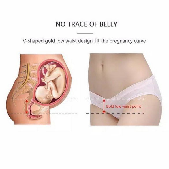 Celana dalam hamil katun Cd jumbo bumil ibu Pinggang rendah melahirkan dan nifas Baju wanita Anti bakteri seamless 20020