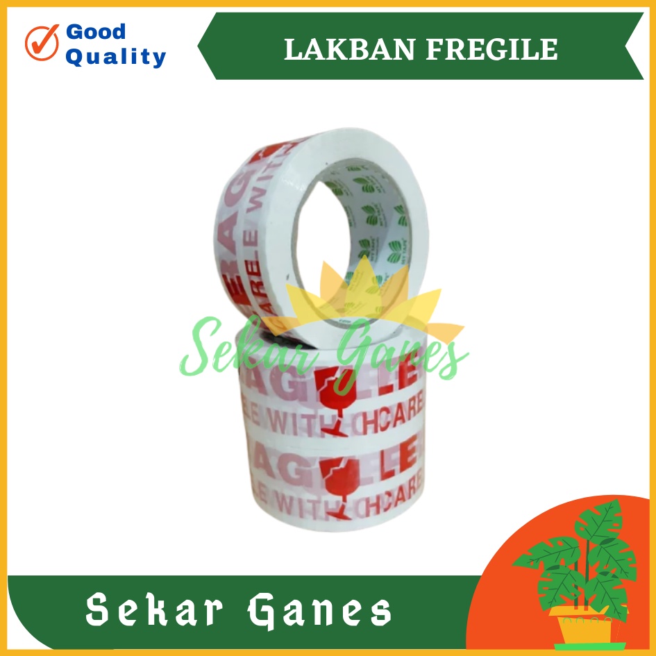 Lakban Fragile Handle With Care 48mm X 90 Yard / Lakban Fragile Putih