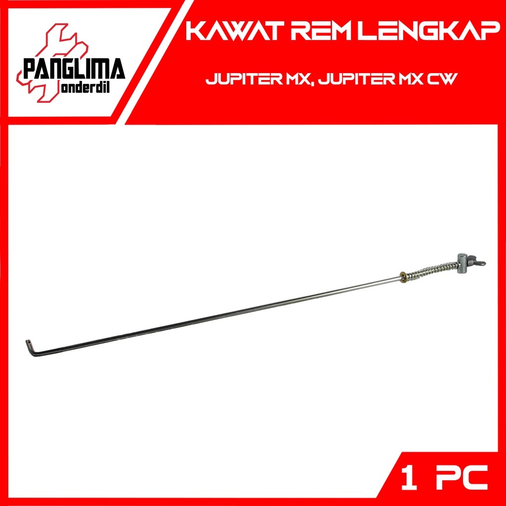 Kawat Rem Lengkap Jupiter MX &amp; Jupiter CW Mur-Per Tiang-Pedal-Lidi-Gantar Rem Belakang Komplit-Set