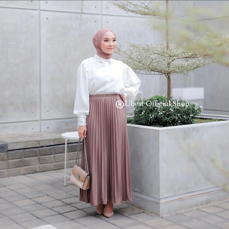 Rok Plisket Premium / Rok Plisket Mayung / Rok Wanita Muslim