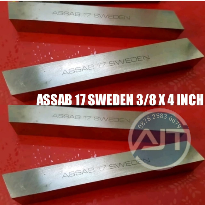 Mata pisau bubut Hss 3/8 X 4 INCH Mata pahat bubut ASSAB 17 SWEDEN Hss Square tool Mata bubut