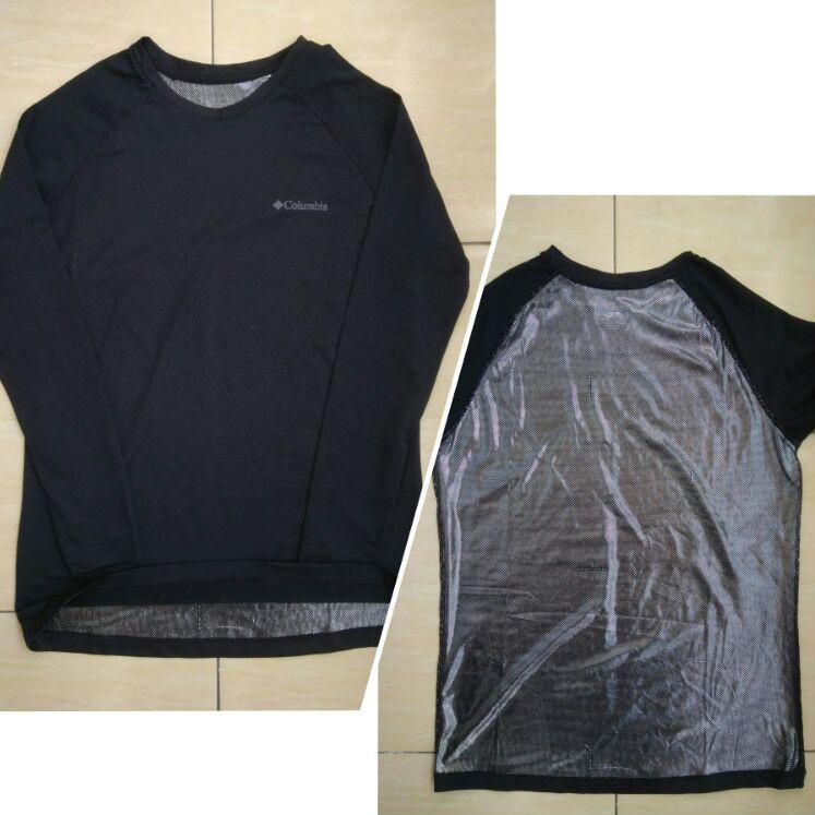 ✵ Baselayer Omni Heat Columbia | Manset Olahraga | Kaos Outdoor OmniHeat Full Thermal Foil Hitam 2 ✬