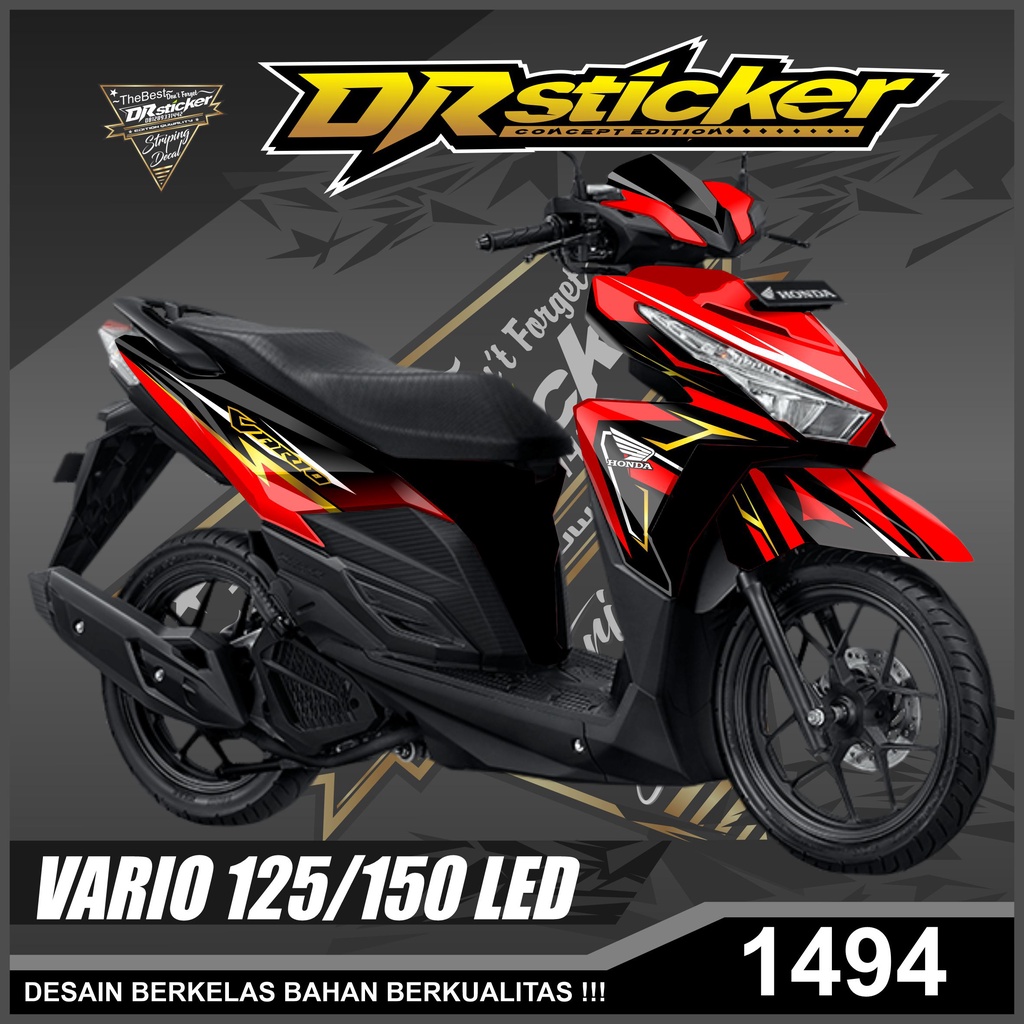 Dekal Sticker VARIO 125/150 LED Full Body Stiker Skotlet VARIO Desain Racing Stiker full body VARIO 