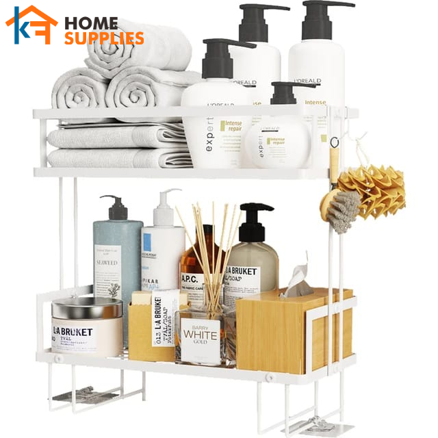 【KF】Rak Toilet Kamar Mandi Tempel Rak Wc Tempat Penyimpanan Gantung Kuat Kokoh Dan Anti Karat