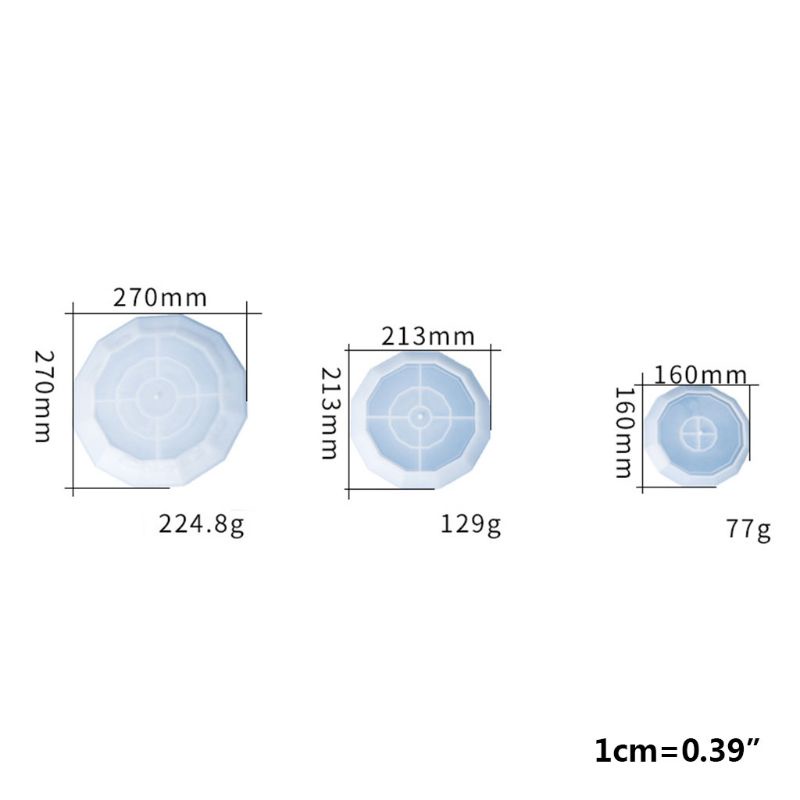 SIY  1 Set Crystal Epoxy Resin Mold Three-layer 3D Fruit Tray Casting Silicone Mould