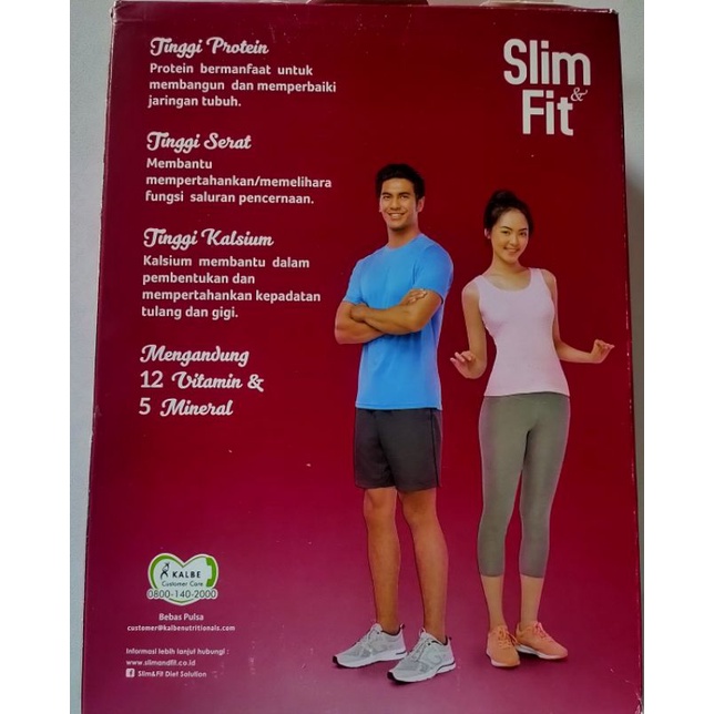 Susu Diet Slim &amp; Fit Sachet Slim Fit Tinggi Nutrisi Rasa Vanila Coklat 52 gram Slimfit Tubuh Langsing Ideal