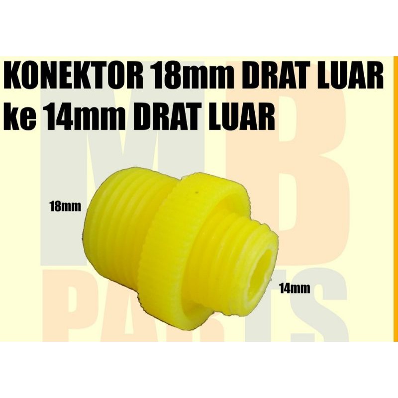 BEST DEAL SOKET KONEKTOR 18 MM (DRAT LUAR) KE 14MM (DRAT LUAR)