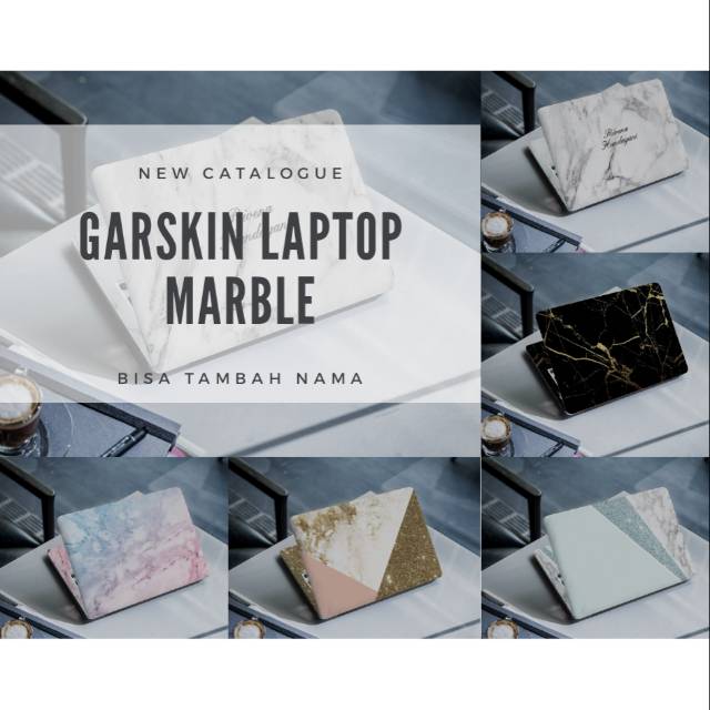 Garskin Skin Stiker  Laptop  Full Body Marble Custom Murah  