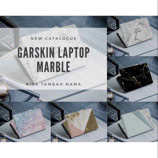 Garskin Skin Stiker  Laptop  Full  Body  Marble Custom Murah 