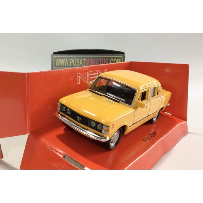 FIAT 125P (KUNING) - SKALA 1:36 - WELLY (DIECAST-MINIATUR)