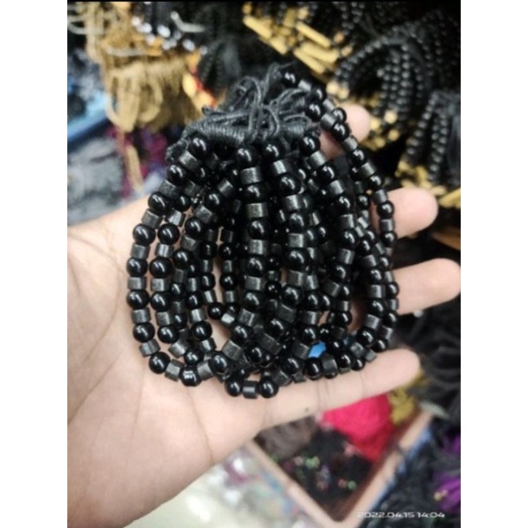 Gelang hitam mutiara 1lusin 12ps/Gelang hitam