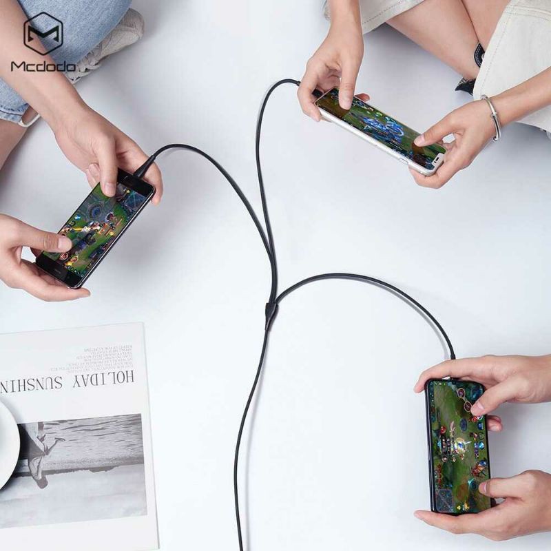 MCDODO Kabel Charger 3 in 1 Type C+Lightning+Micro USB 1.2M