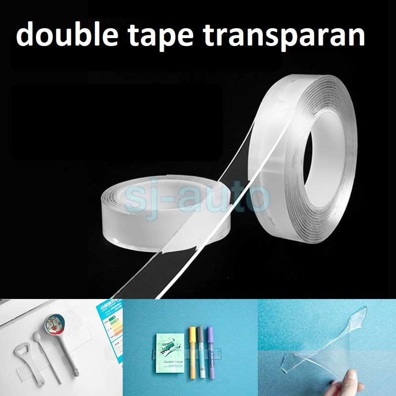 

Double Tape Transparan Isolasi Bolak Balik Bening Transparan