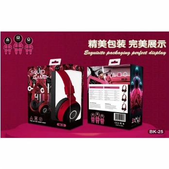 Headphone Bluetooth Bando Squid Game BK-25 Headset Gaming Support SD