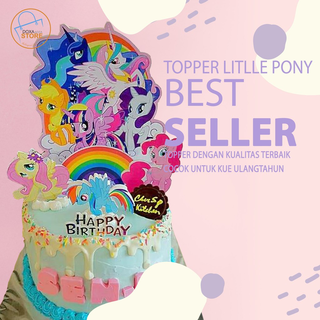 Topper Cake Happy Birthday Costum Little Pony 03