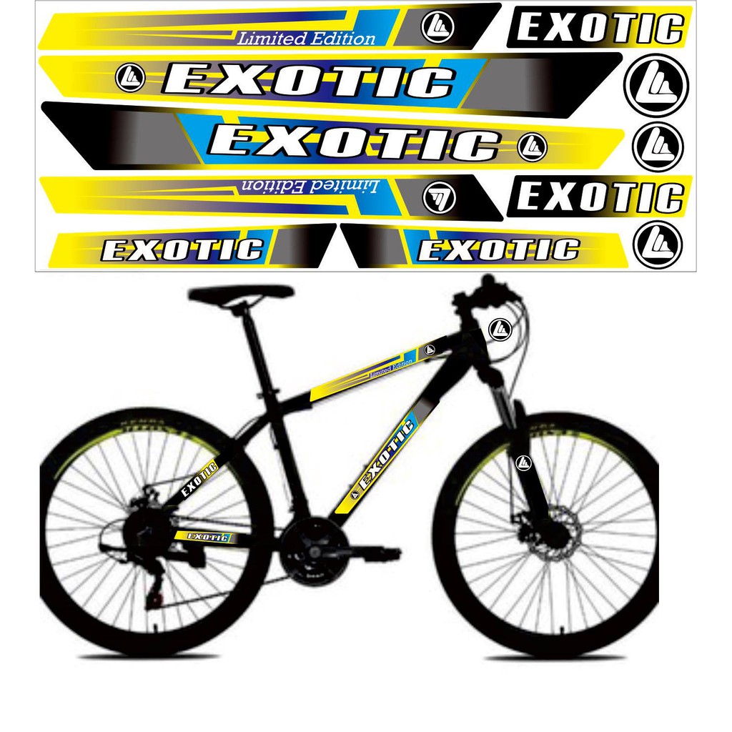DECAL SEPEDA EXOTIC VARIASI STICKER