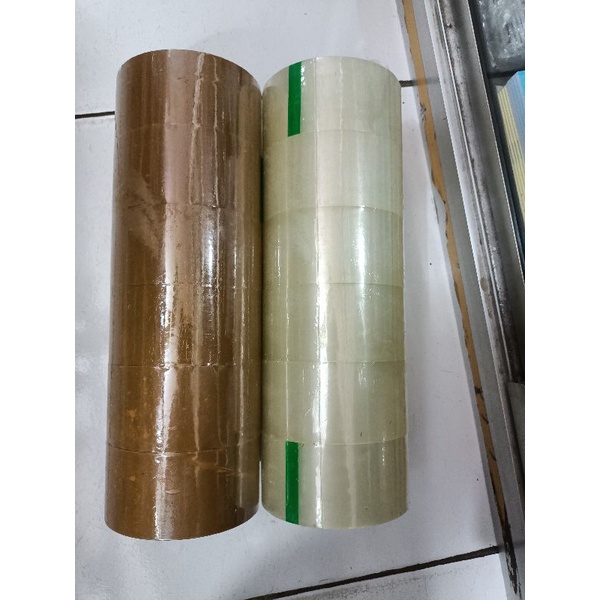 

lakban bening / lakban coklat 48 mm ECER satuan