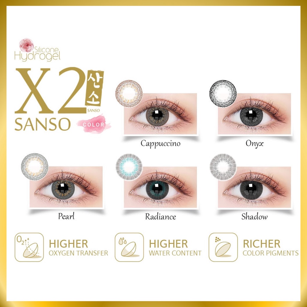 {BISA COD} SOFTLENS X2 SANSO COLOR BY EXOTICON NORMAL &amp; MINUS -0.50 SD -3.00