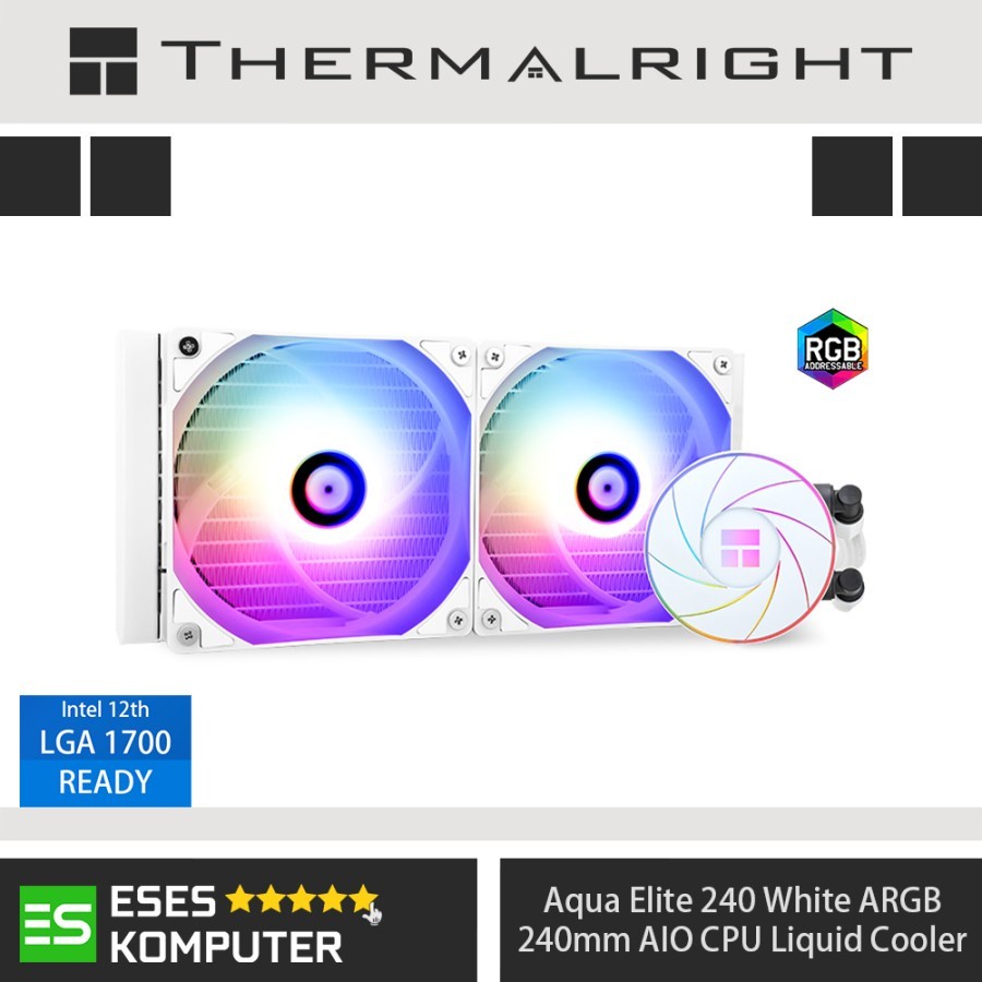 THERMALRIGHT Aqua Elite 240 ARGB White | AIO 240mm CPU Liquid Cooler