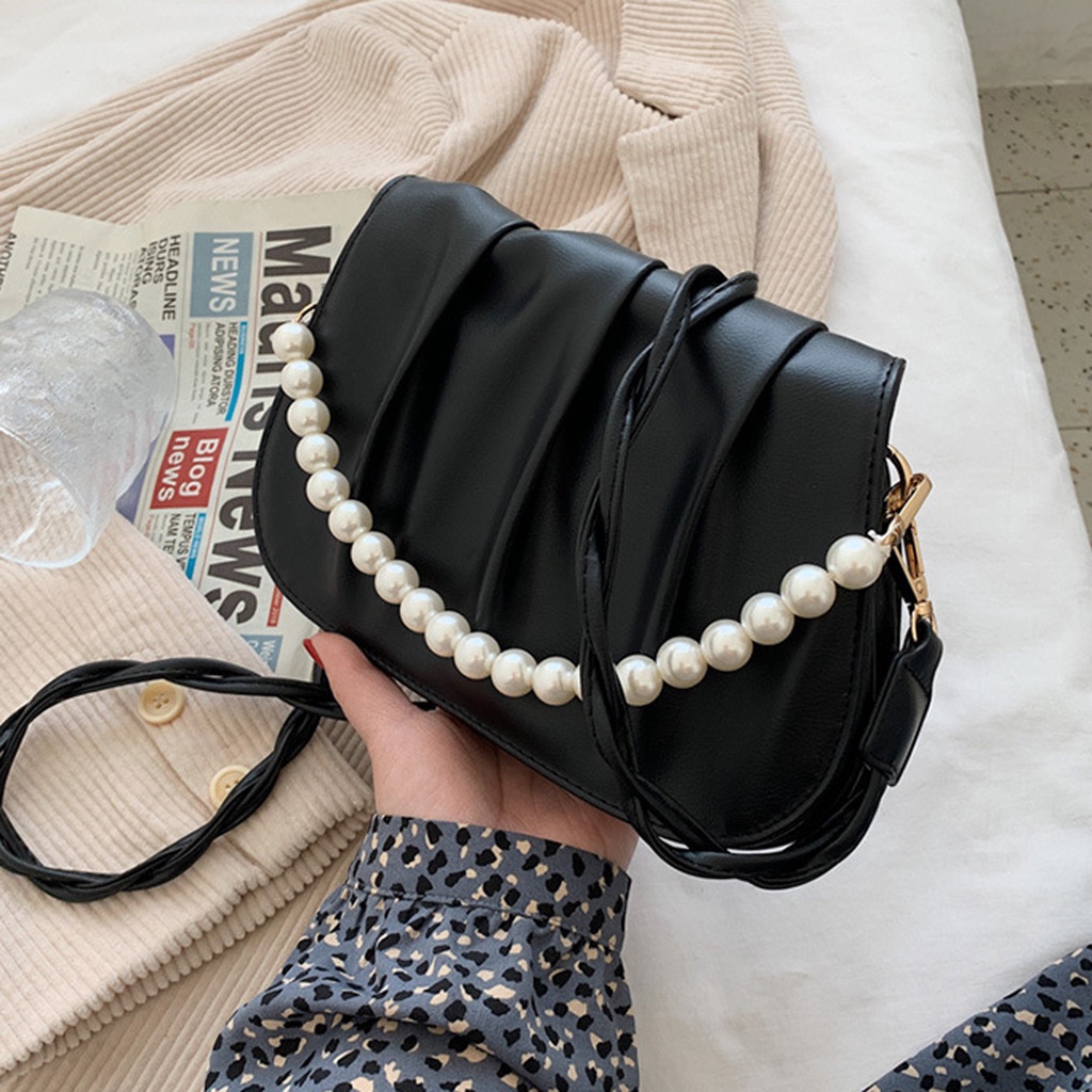 Tas Selempang Wanita terbaru Viral Vintage Kecil Berkualitas Remaja M8T4  Polos Kanvas Elegan Import
