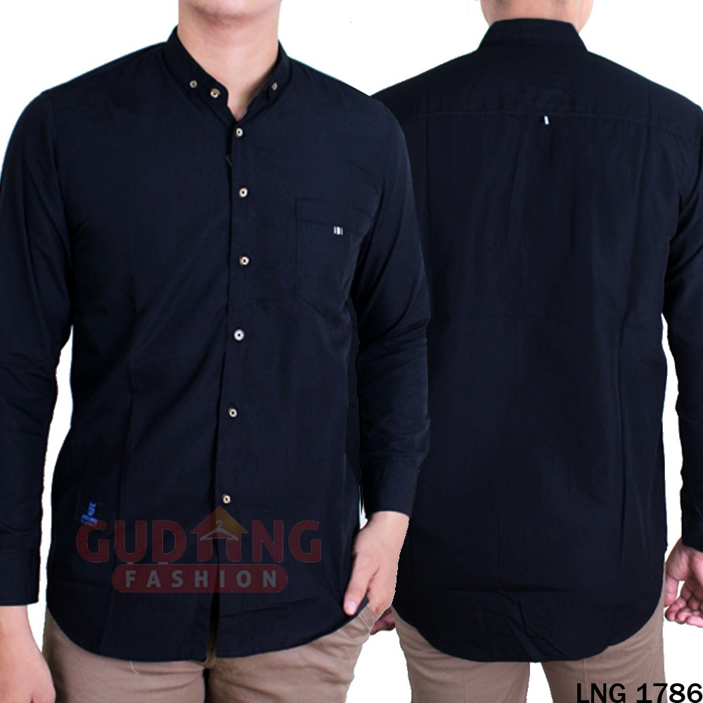 Kemeja Casual Pria Oxford Lengan Panjang - LNG 1786