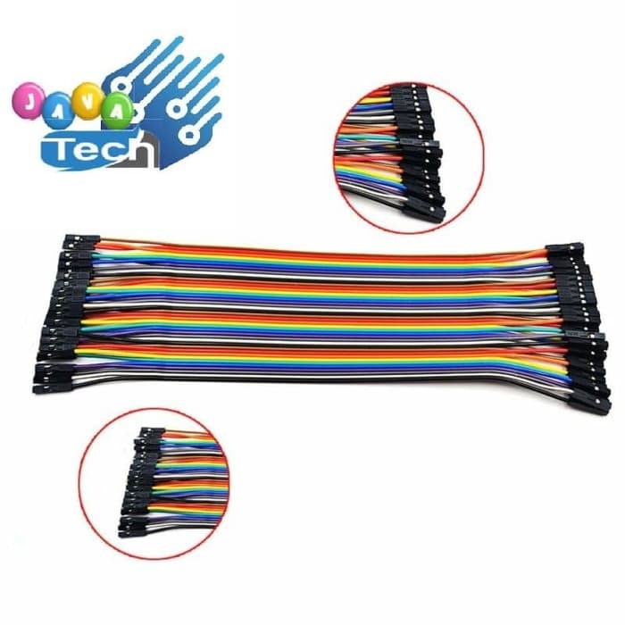 Kabel Jumper Female - Female 40pcs 30cm 2.54mm Breadboard Arduino