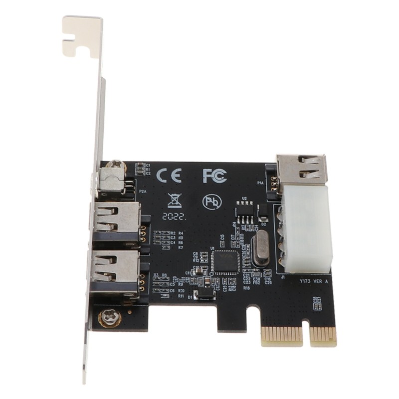 Btsg Pci-E 1x Ieee 1394a 4 Port (3 + 1) Firewire Card Adapter 6-4 Pin Untuk Desktop Pc