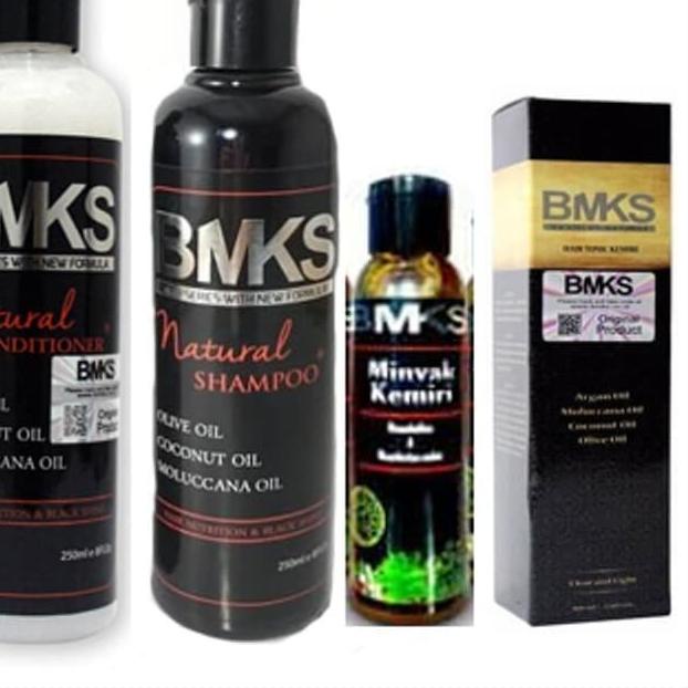 ☜ BMKS PAKET 4IN1 SHAMPO- CONDITIONER - MINYAK KEMIRI - HAIR TONIC ➥
